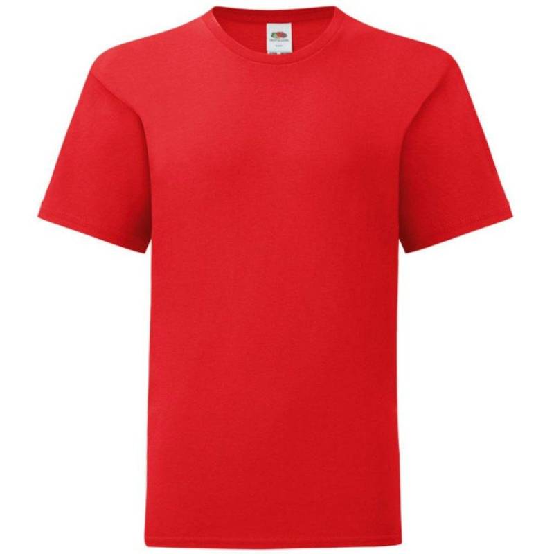 Iconic Tshirt Jungen Rot Bunt 152 von Fruit of the Loom