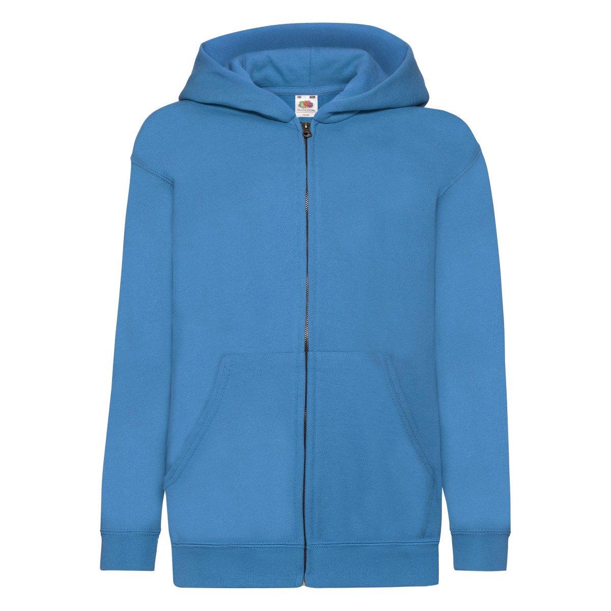 Kapuzenjacke Jungen Blau 116 von Fruit of the Loom