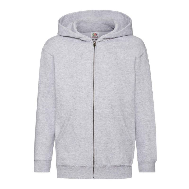 Kapuzenjacke Jungen Grau 128 von Fruit of the Loom