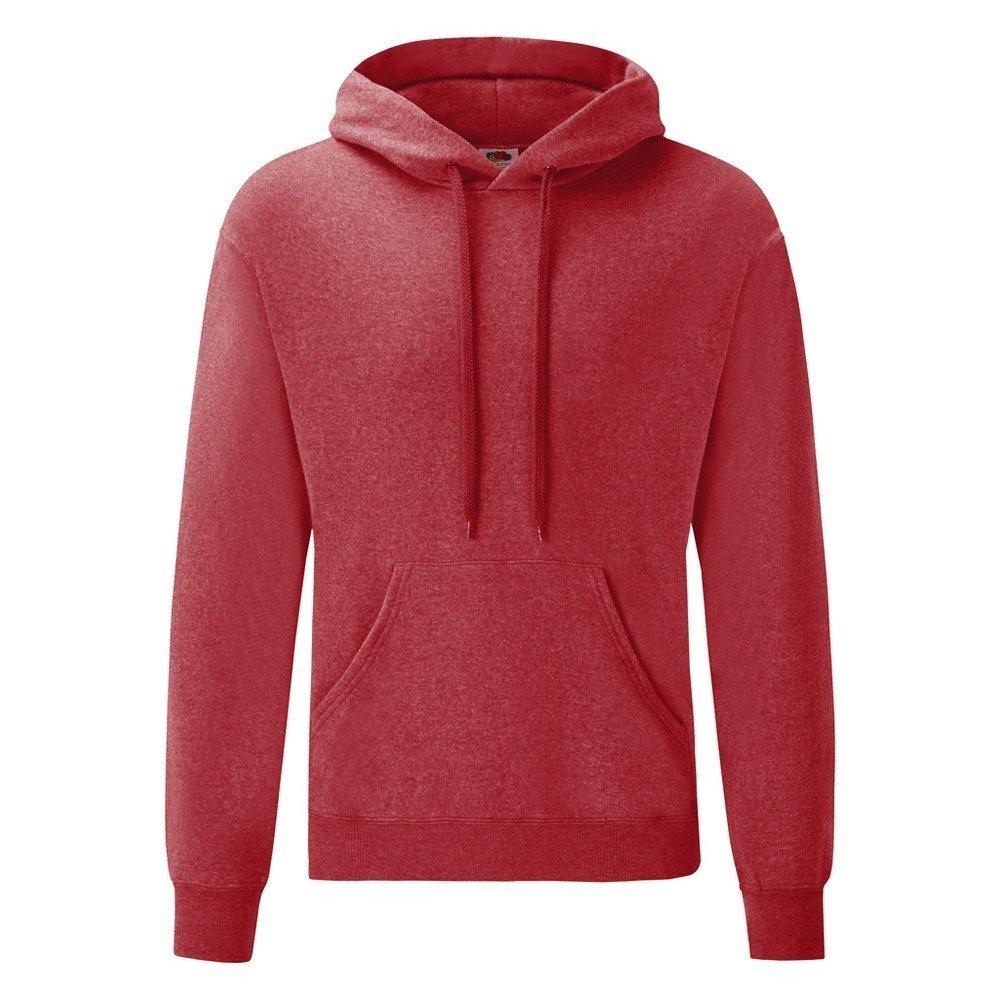 Kapuzenpullover Hoodie Kapuzensweater Herren Rot Bunt L von Fruit of the Loom