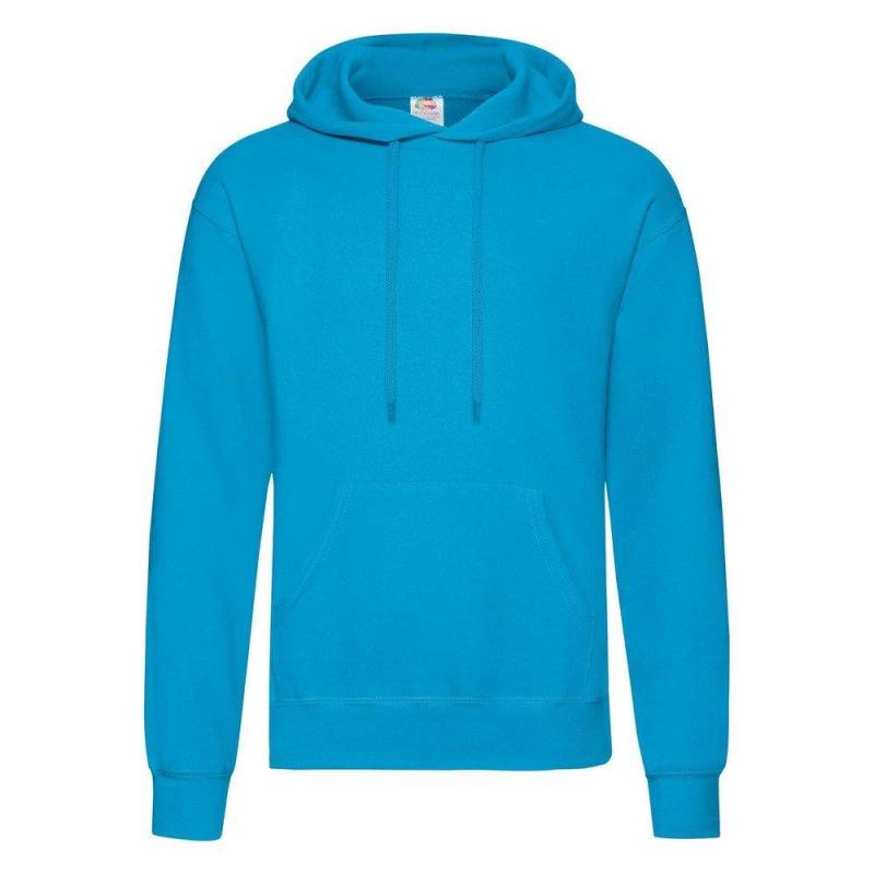 Kapuzenpullover Herren Blau L von Fruit of the Loom