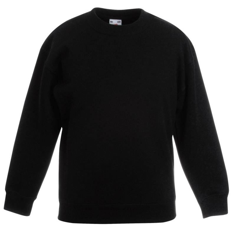 Klassisch 8020 Setin Sweatshirt (2er Pack) Mädchen Schwarz 12-13A von Fruit of the Loom