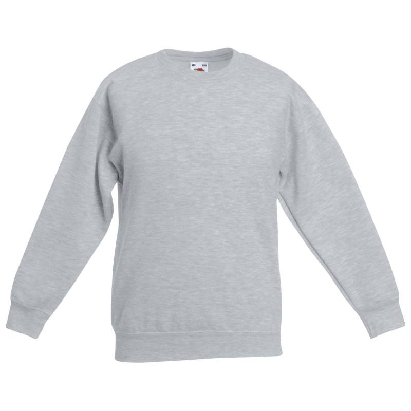 Klassisch 8020 Setin Sweatshirt (2er Pack) Mädchen Grau 14/15A von Fruit of the Loom