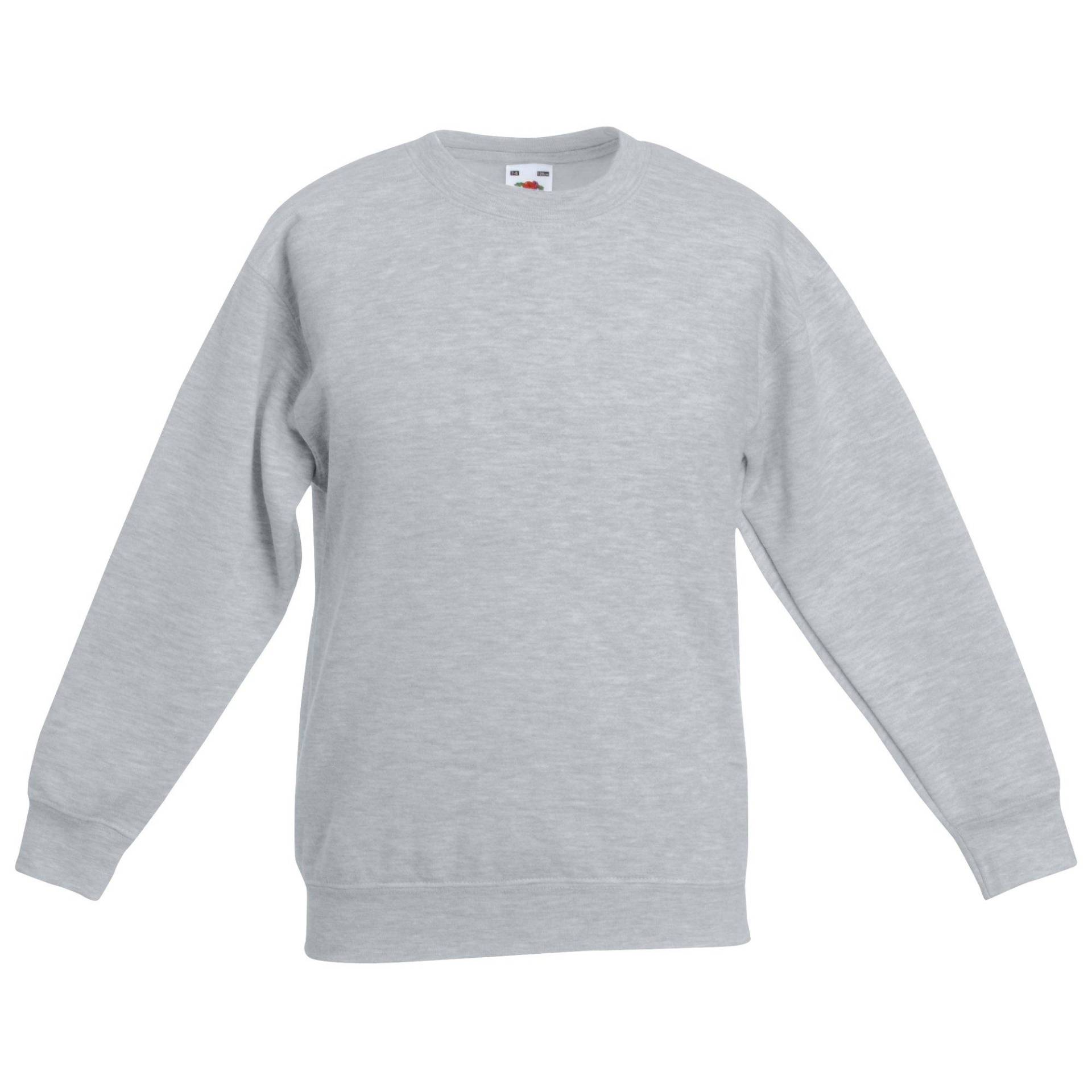 Klassisch 8020 Setin Sweatshirt (2er Pack) Mädchen Grau 3-4A von Fruit of the Loom