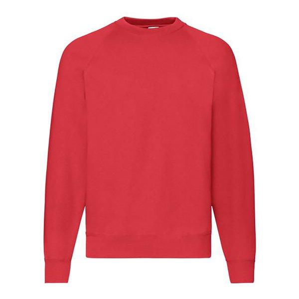 Klassische Raglan Sweatshirt Damen Rot Bunt M von Fruit of the Loom