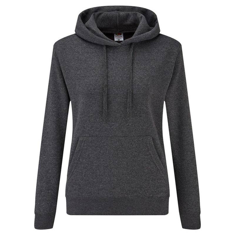 Klassisches Lady Fit Pullover Mit Kapuze Damen Taubengrau XXL von Fruit of the Loom