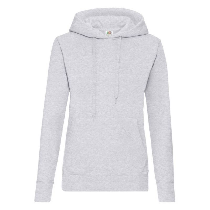 Lady Fit Kapuzenpullover Damen Grau M von Fruit of the Loom