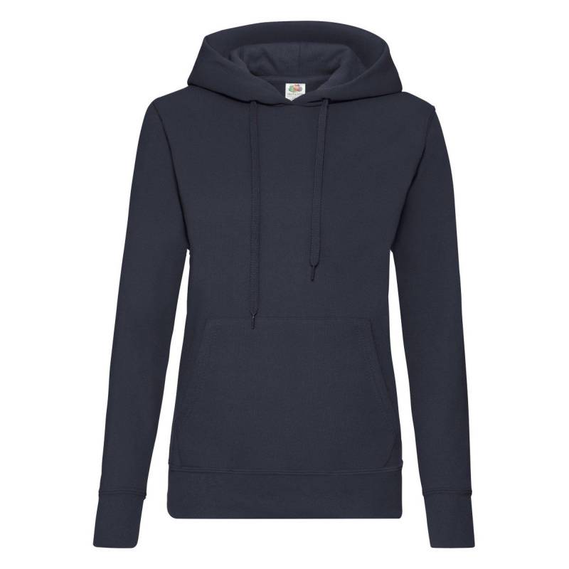 Lady Fit Kapuzenpullover Damen Marine M von Fruit of the Loom