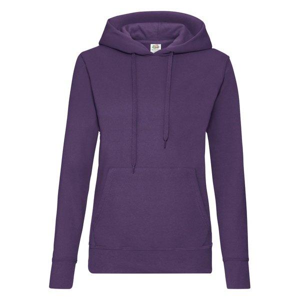 Lady Fit T-shirt Hoodie Damen Lila XXL von Fruit of the Loom