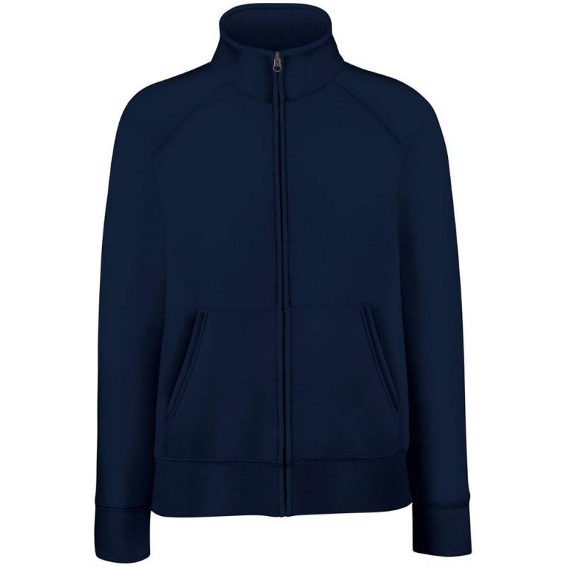 Ladyfit Fleecesweatshirtjacke Damen Marine XS von Fruit of the Loom