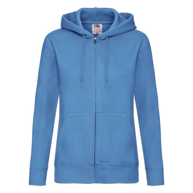 Ladyfit Kapuzenjacke Sweatshirtjacke Mit Kapuze Damen Blau XXL von Fruit of the Loom