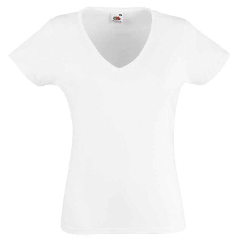 Ladyfit T-shirt Damen Weiss S von Fruit of the Loom