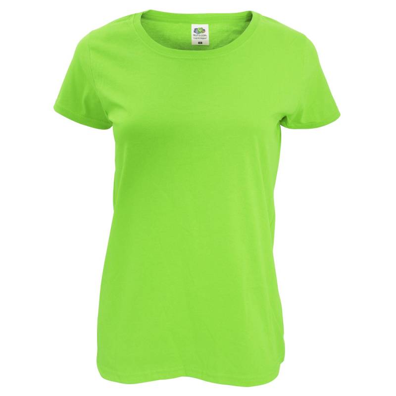 Ladyfit Tshirt, Kurzärmlig Damen Limone XL von Fruit of the Loom