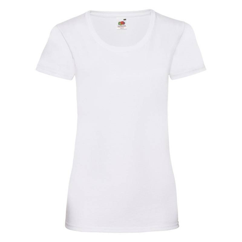 Ladyfit Tshirt (5 Stückpackung) Damen Weiss L von Fruit of the Loom