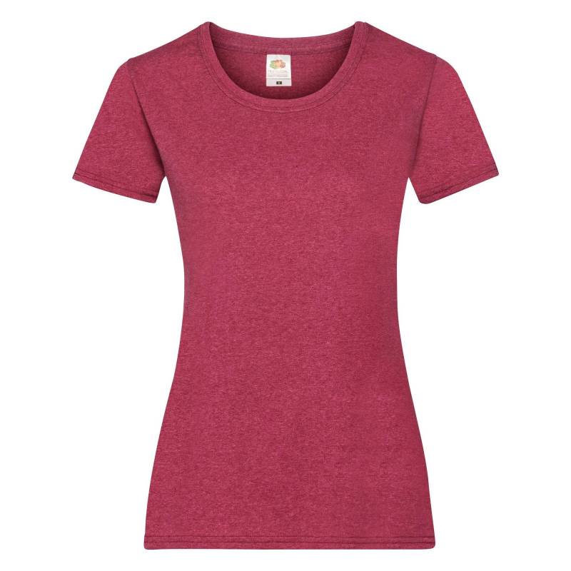 Ladyfit Tshirt (5 Stückpackung) Damen Rot Bunt L von Fruit of the Loom