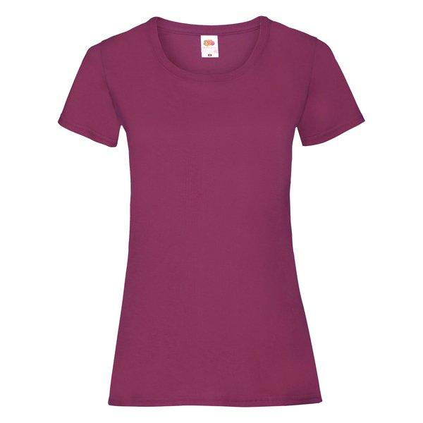 Ladyfit Tshirt (5 Stückpackung) Damen Weinrot L von Fruit of the Loom