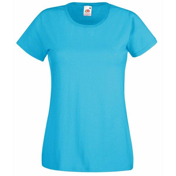 Ladyfit Tshirt (5 Stückpackung) Damen Blau XL von Fruit of the Loom