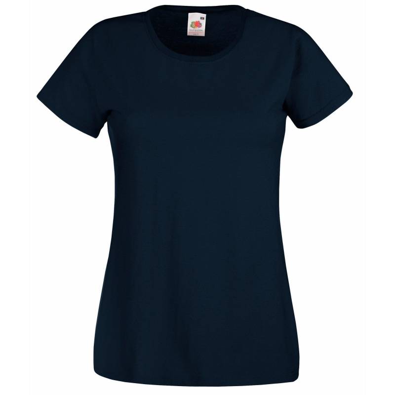 Ladyfit Tshirt Damen Marine L von Fruit of the Loom