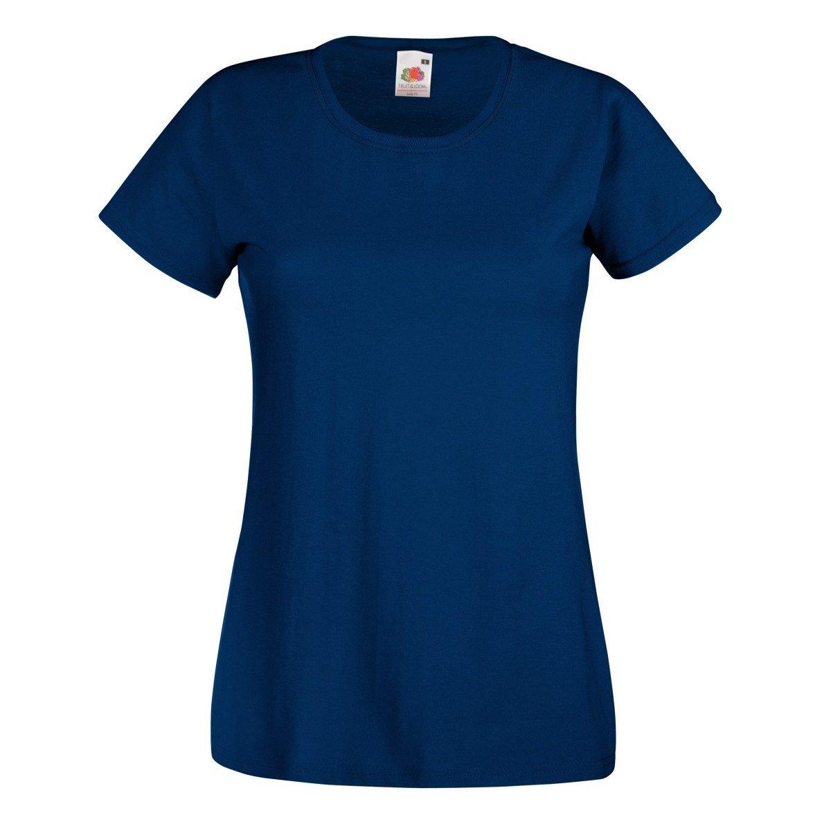 Ladyfit Tshirt Damen Marine XL von Fruit of the Loom