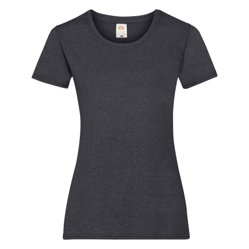 Ladyfit Valueweight Short Sleeve T-shirt Damen Charcoal Black S von Fruit of the Loom