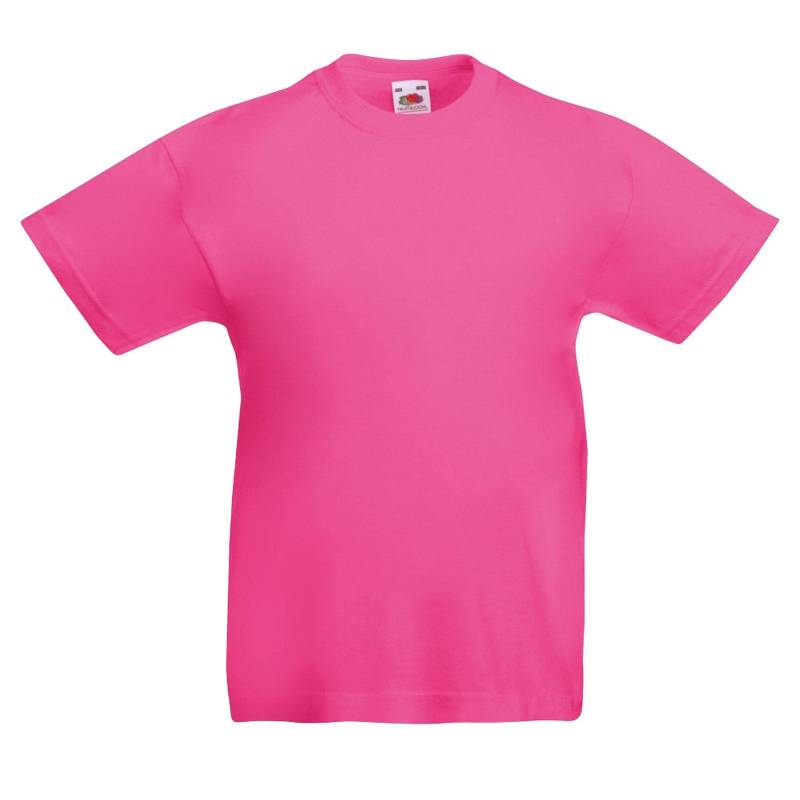 Original Kurzarm Tshirt Jungen Fuchsia 14-16A von Fruit of the Loom