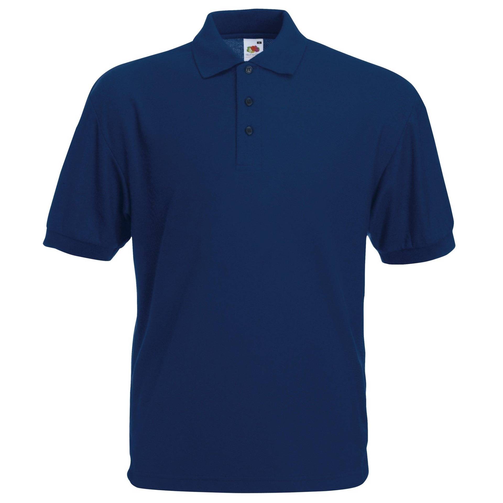 Piqué Poloshirt, Kurzarm Herren Marine 4XL von Fruit of the Loom