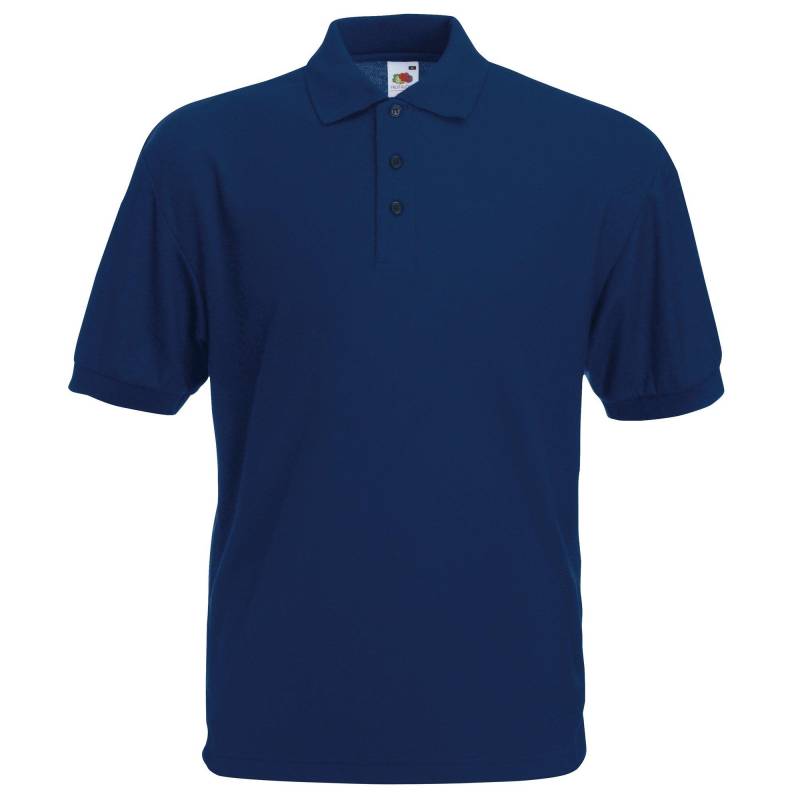 Piqué Poloshirt, Kurzarm Herren Marine 5XL von Fruit of the Loom