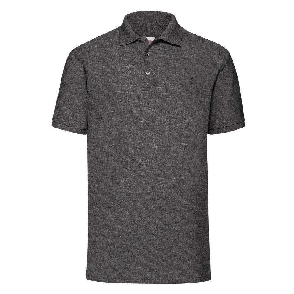 Piqué Poloshirt, Kurzarm Herren Taubengrau L von Fruit of the Loom