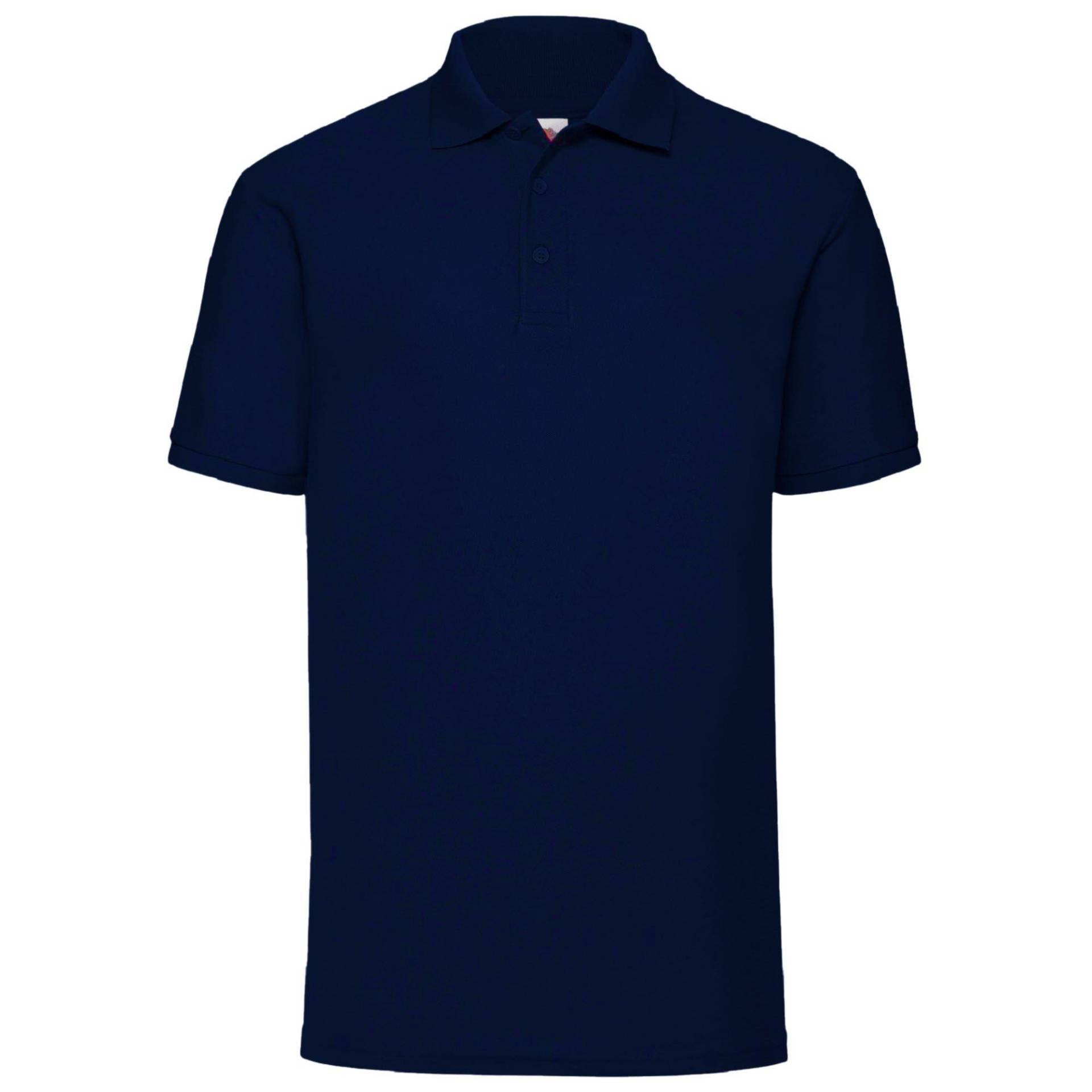 Piqué Poloshirt, Kurzarm Herren Marine M von Fruit of the Loom