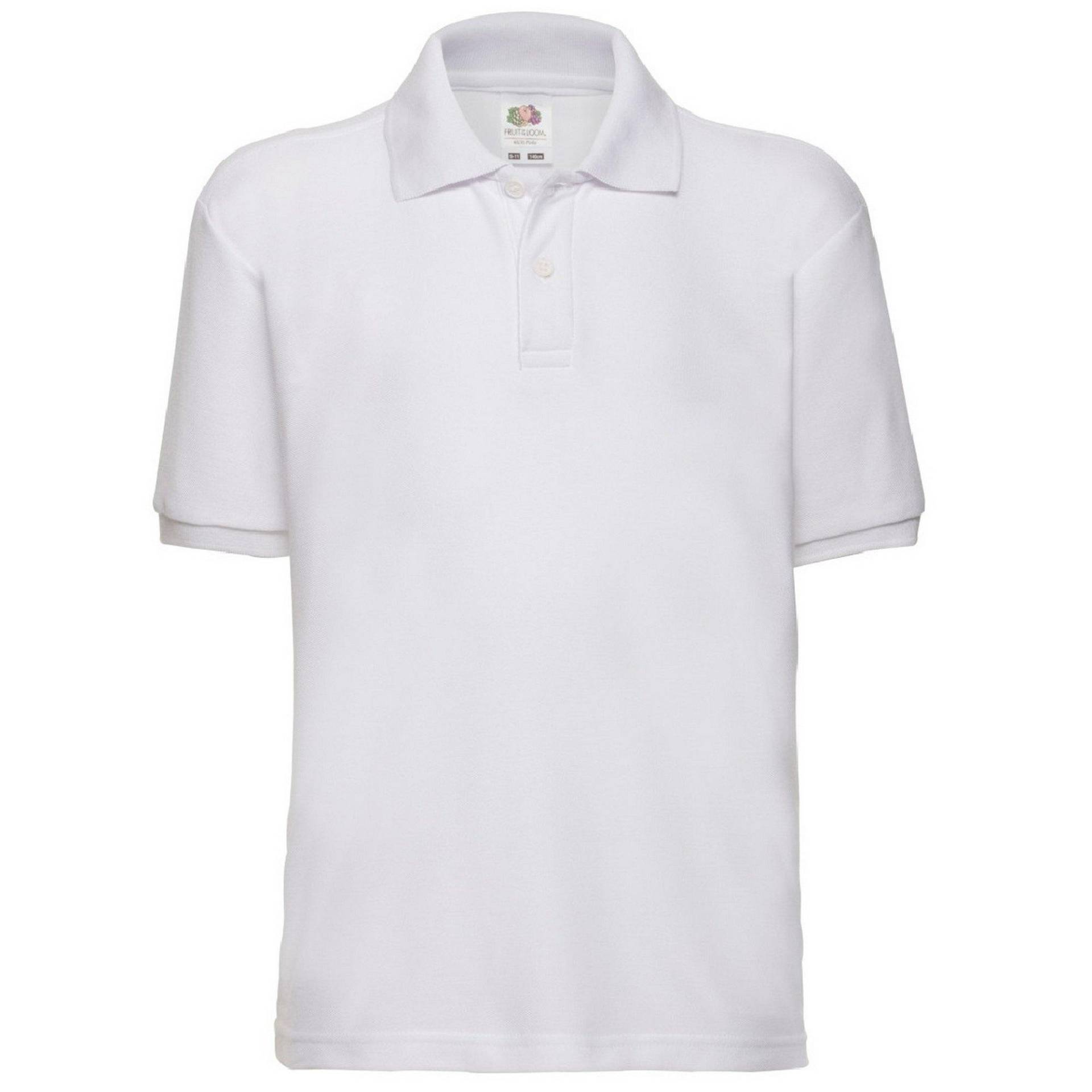 Polo Shirt, Kurzarm (2 Stückpackung) Jungen Weiss 14-16A von Fruit of the Loom