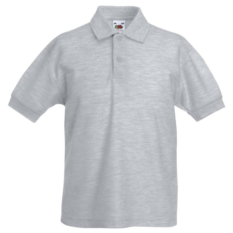 Polo Shirt, Kurzarm (2 Stückpackung) Jungen Grau 3-4A von Fruit of the Loom