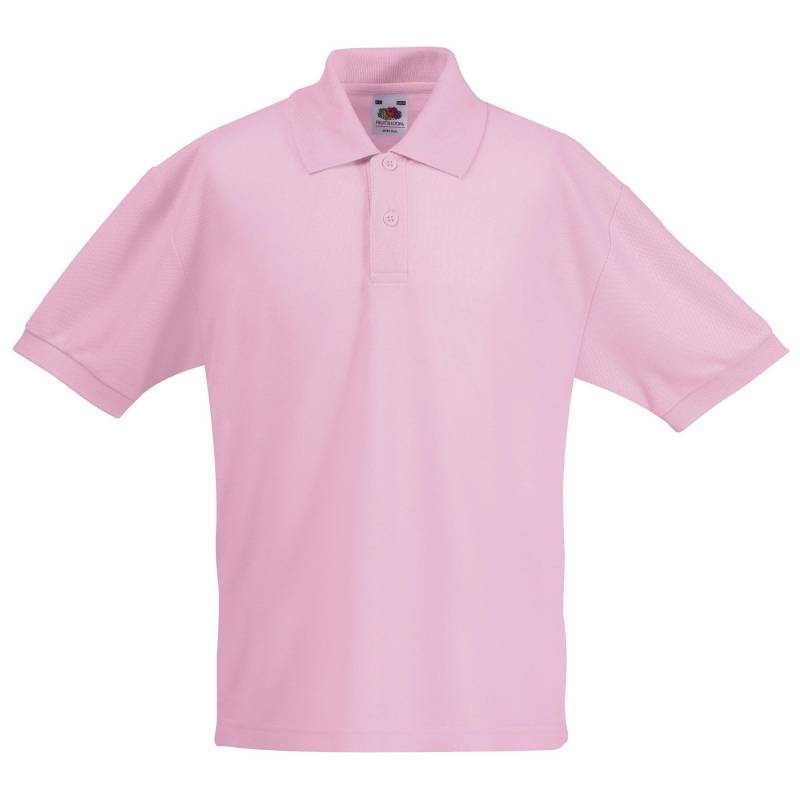 Polo Shirt, Kurzarm (2 Stückpackung) Jungen Hellrosa 7-8A von Fruit of the Loom