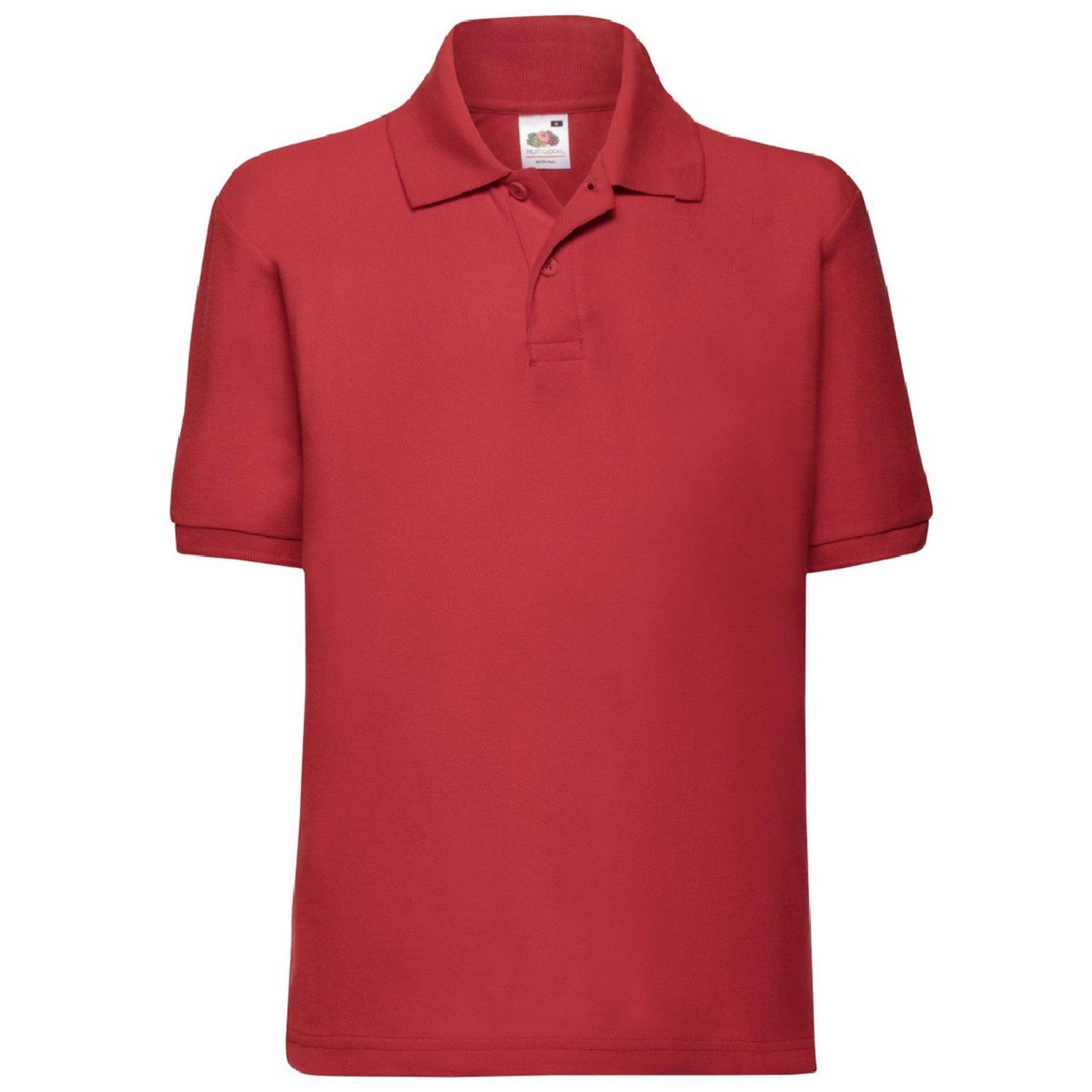 Polo Shirt, Kurzarm (2 Stückpackung) Jungen Rot Bunt 9-11A von Fruit of the Loom