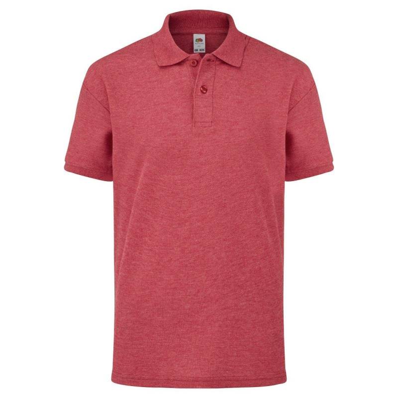 Polo Shirt, Kurzarm Jungen Rot Bunt 152 von Fruit of the Loom