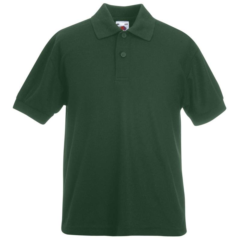 Polo Shirt, Kurzarm Jungen Grün 3-4A von Fruit of the Loom