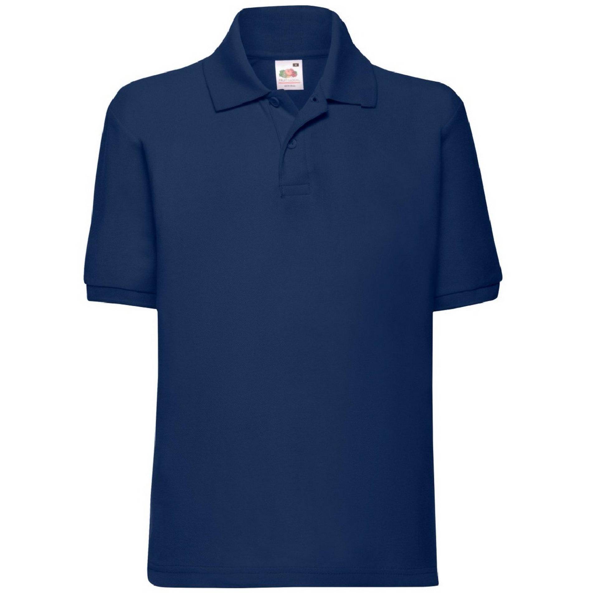 Polo Shirt, Kurzarm Jungen Marine 7-8A von Fruit of the Loom