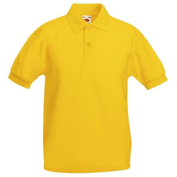 Polo Shirt Jungen Gelbgold 5-6A von Fruit of the Loom