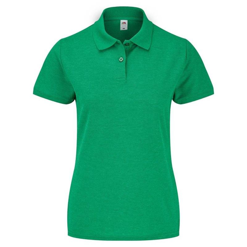 Poloshirt Lady Fit Piqué Damen Grün XL von Fruit of the Loom