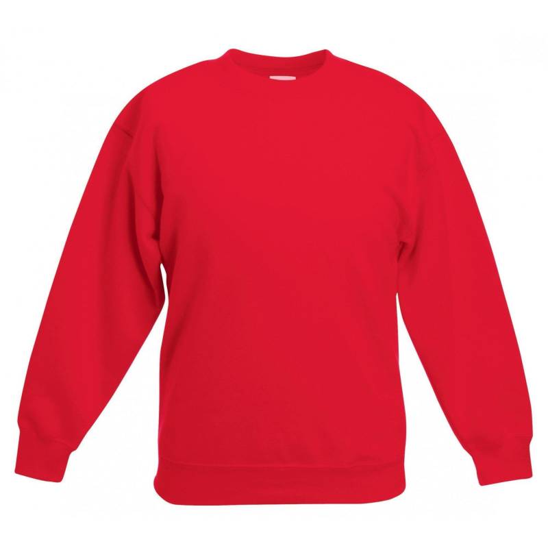 Premium 7030 Sweatshirt Mädchen Rot Bunt 12-13A von Fruit of the Loom