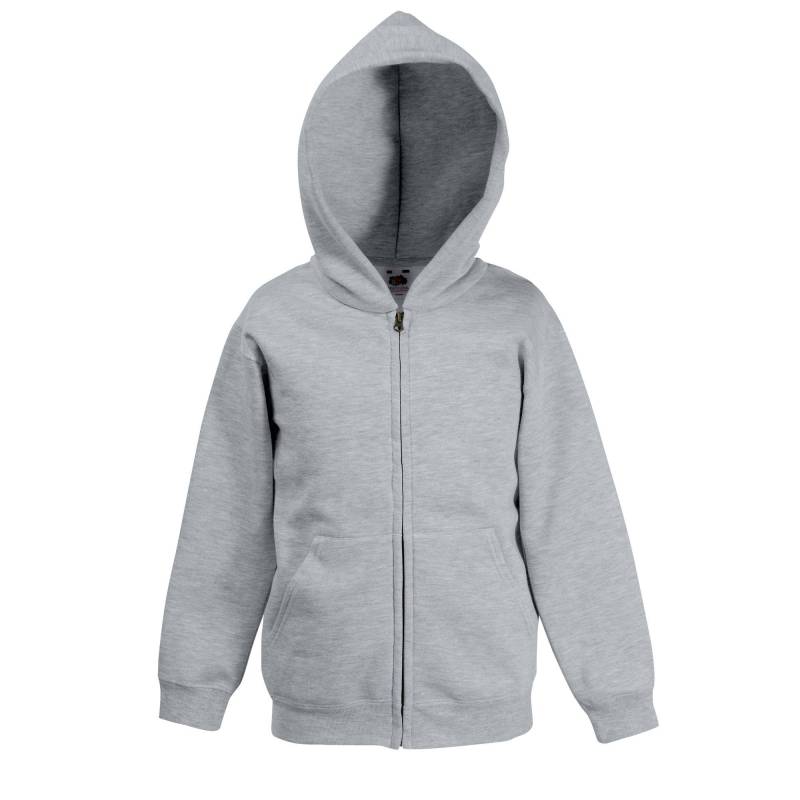 Premium 7030 Mit Kapuze Sweatshirthoodie Jungen Grau 9-11A von Fruit of the Loom