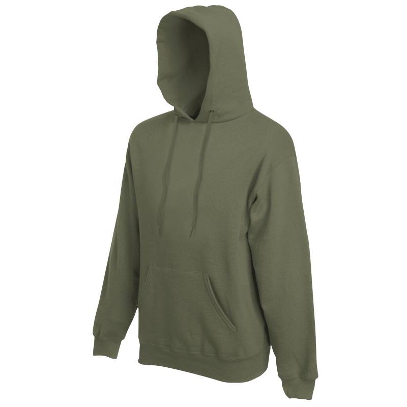 Premium Kapuzenpullover Herren Olivegrün L von Fruit of the Loom