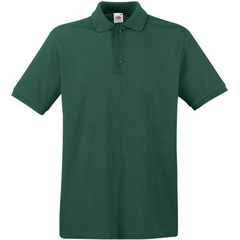 Premium Poloshirt, Kurzarm Herren Grün XXL von Fruit of the Loom