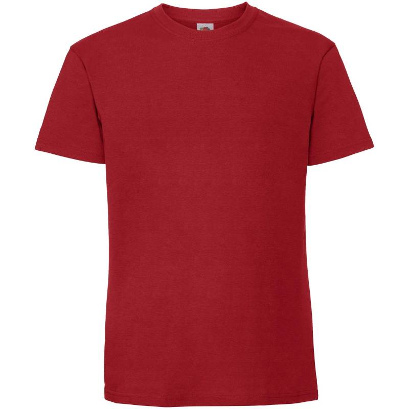 Premium Tshirt Damen Rot Bunt S von Fruit of the Loom