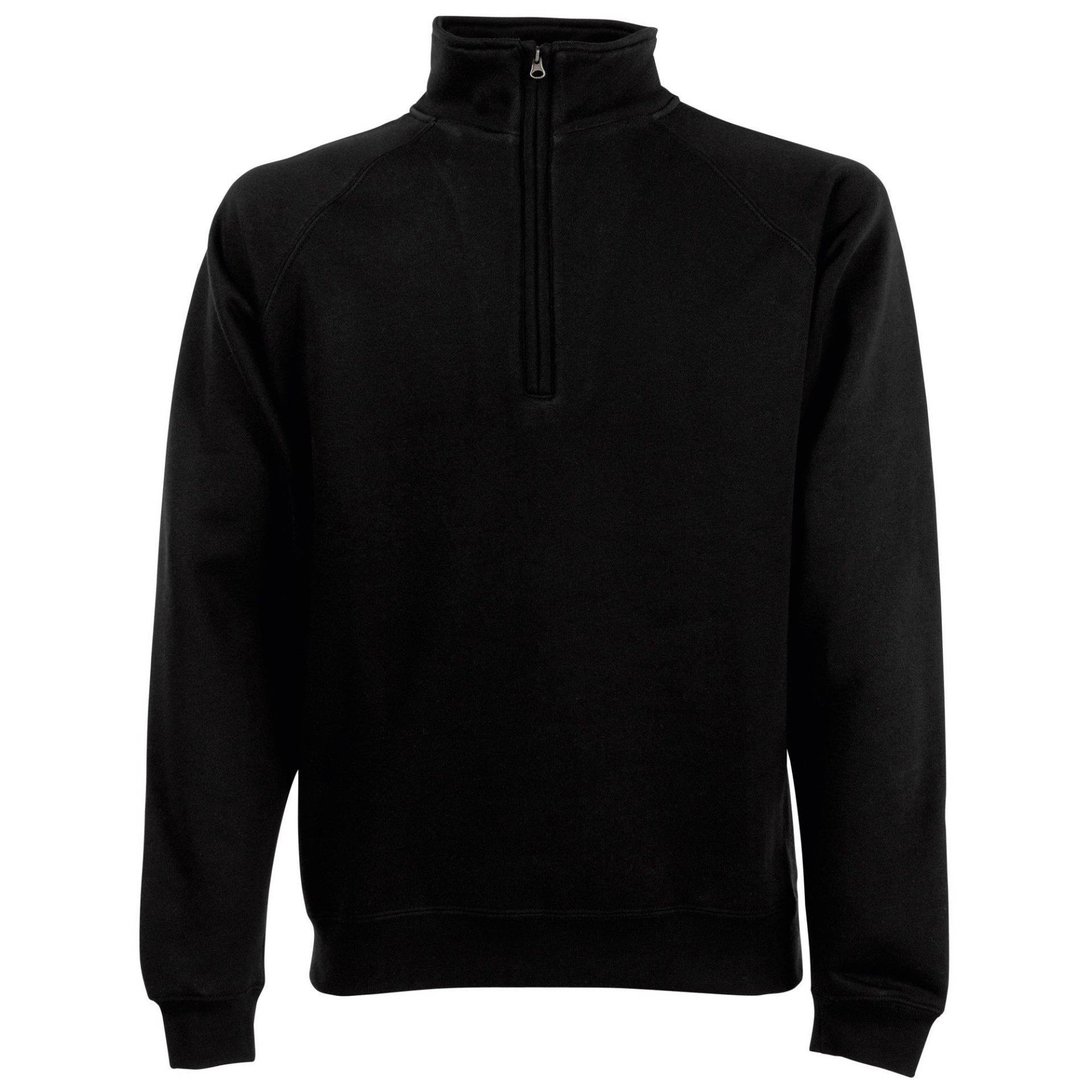 Premium Zip Pullover Herren Schwarz M von Fruit of the Loom