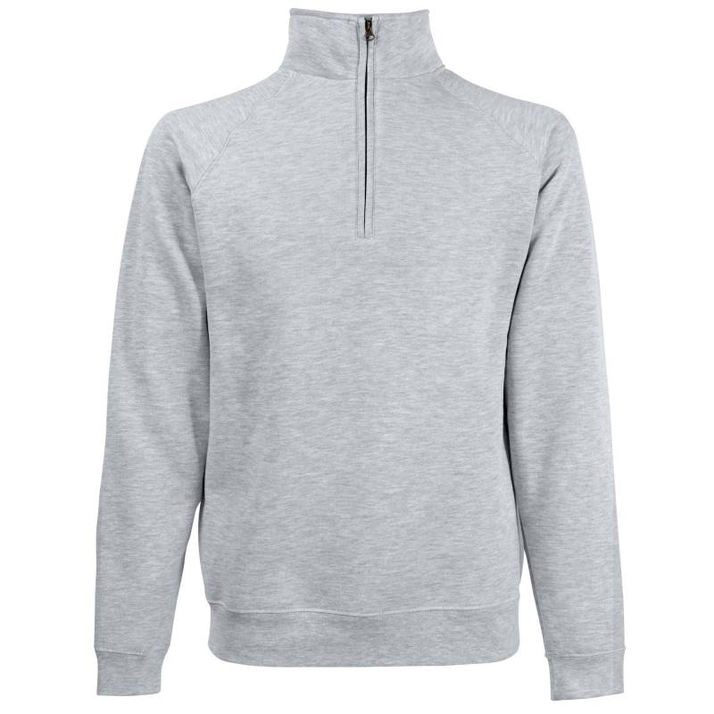 Premium Zip Pullover Herren Grau XL von Fruit of the Loom