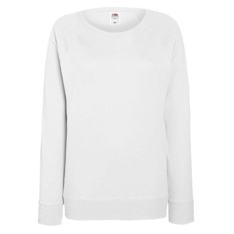 Fruit of the Loom - Raglan Sweatshirt, für Damen, Weiss, Größe S von Fruit of the Loom