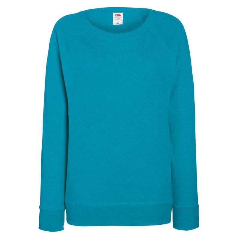 Raglan Sweatshirt Damen Blau XS von Fruit of the Loom