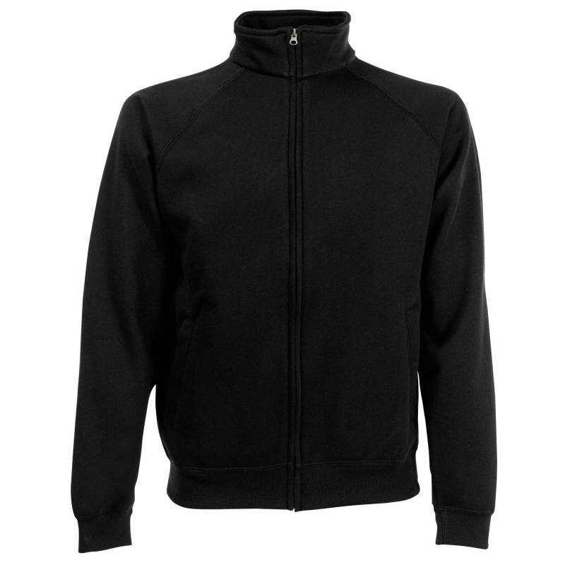 Sweatjacke Sweatshirt Mit Reißverschluss Herren Schwarz L von Fruit of the Loom