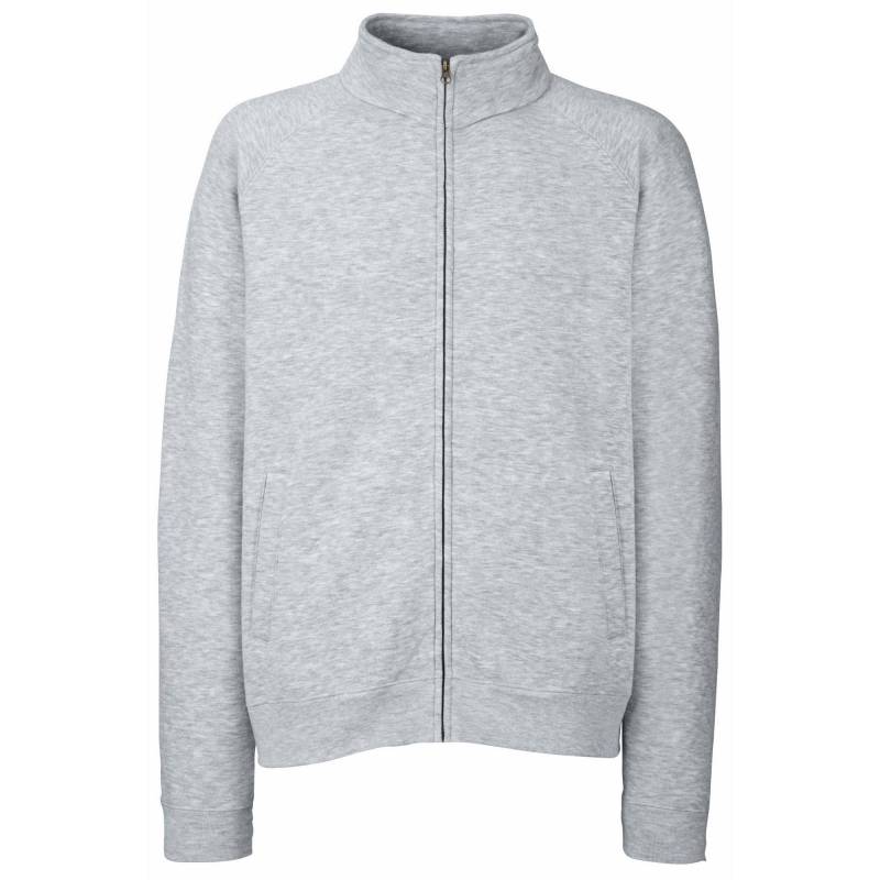 Sweatjacke Sweatshirt Mit Reißverschluss Herren Grau XXL von Fruit of the Loom