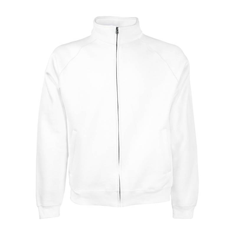 Sweatjacke Sweatshirtjacke Sweatshirt Mit Reißverschluss Herren Weiss S von Fruit of the Loom